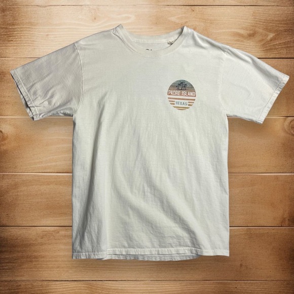 Blue 84 Men's‎ White Padre Island TX Short Sleeve T-Shirt  Size Small - Picture 5 of 6